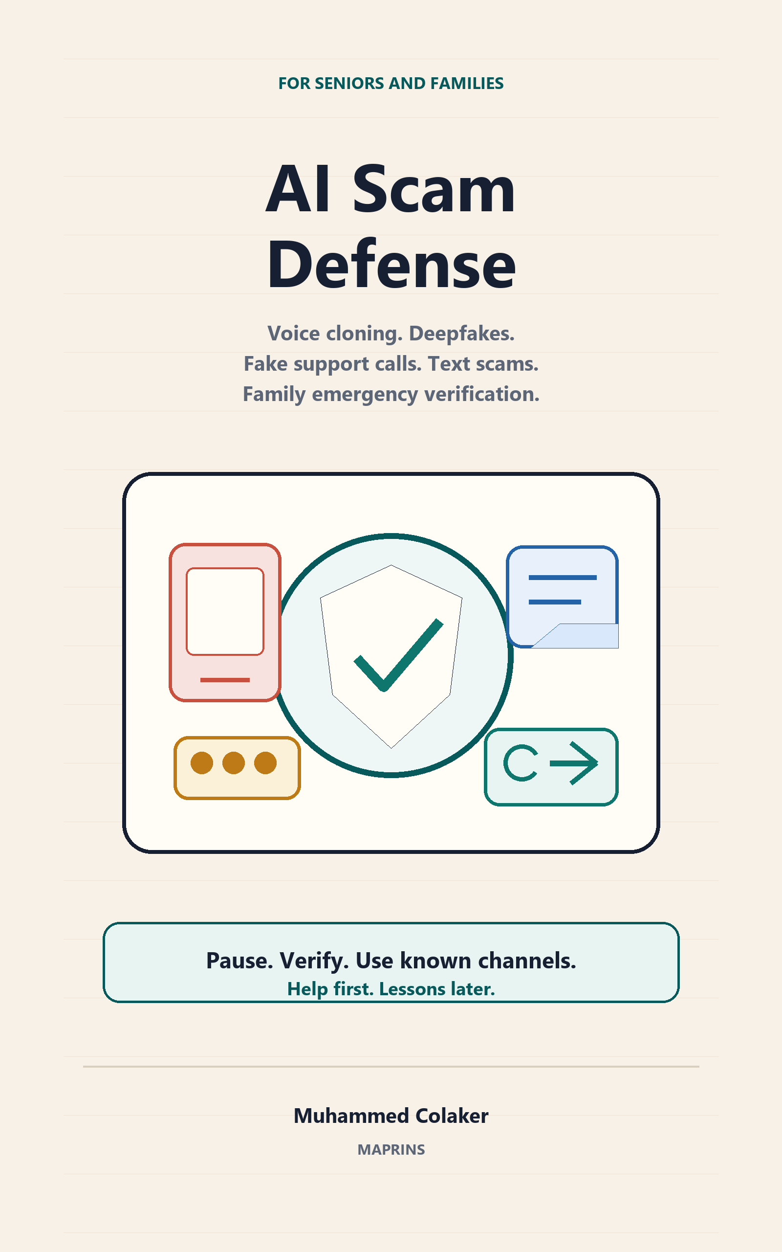 AI Scam Defense for Seniors and Families ebook cover